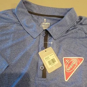 Polo uomo maglia blu nuova logo NABISCO manica corta uniforme top 3XL - Foto 1 di 5
