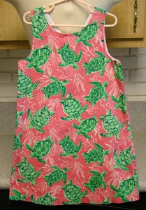 girls TOMMY BAHAMA sleeveless summer dress Sea Turtles US size 7 lined EUC - Picture 1 of 4