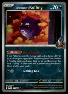 SV10: Destined Rivals #125/182 Team Rocket's Koffing Reverse Holo - Picture 1 of 2