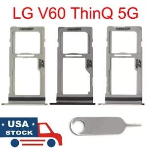 NEU Gold/Schwarz/Silber SIM Karten Halter MicroSD Tray für LG V60 ThinQ 5G V600 - Bild 1 von 16