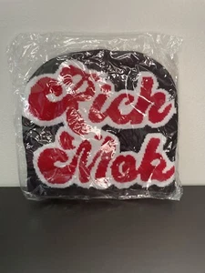 Rich Mob Beanie NEW SEALED Black Red White Knit Hat Unisex Y2K - Picture 1 of 2