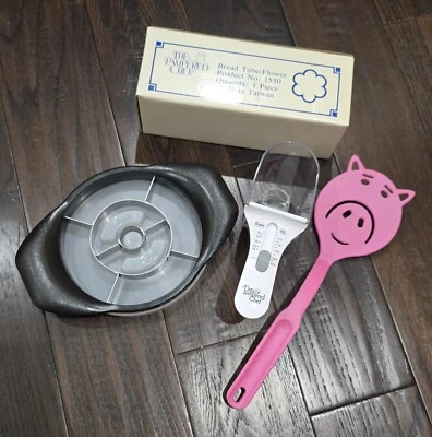 MIMADO CHEF Lote ESPÁTULA Piña Cuña TUBO DE PAN Taza Medidora Ajustable Foto 1 de 4