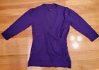 Maurice's Faux Wrap knit Top 3/4 Sleeve crossover Womans Size Small