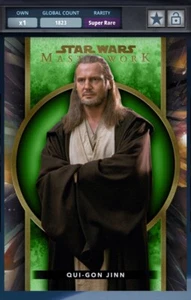 Topps Star Wars Card Trader (DIGITAL) / Super Rare Qui-Gon Jinn / Masterwork - Picture 1 of 4