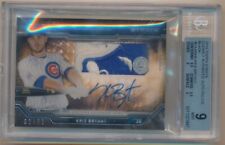 KRIS BRYANT 2015 TOPPS STRATA RC CLEARLY AUTHENTIC AUTO LOGO PATCH #/50 BGS 9 10