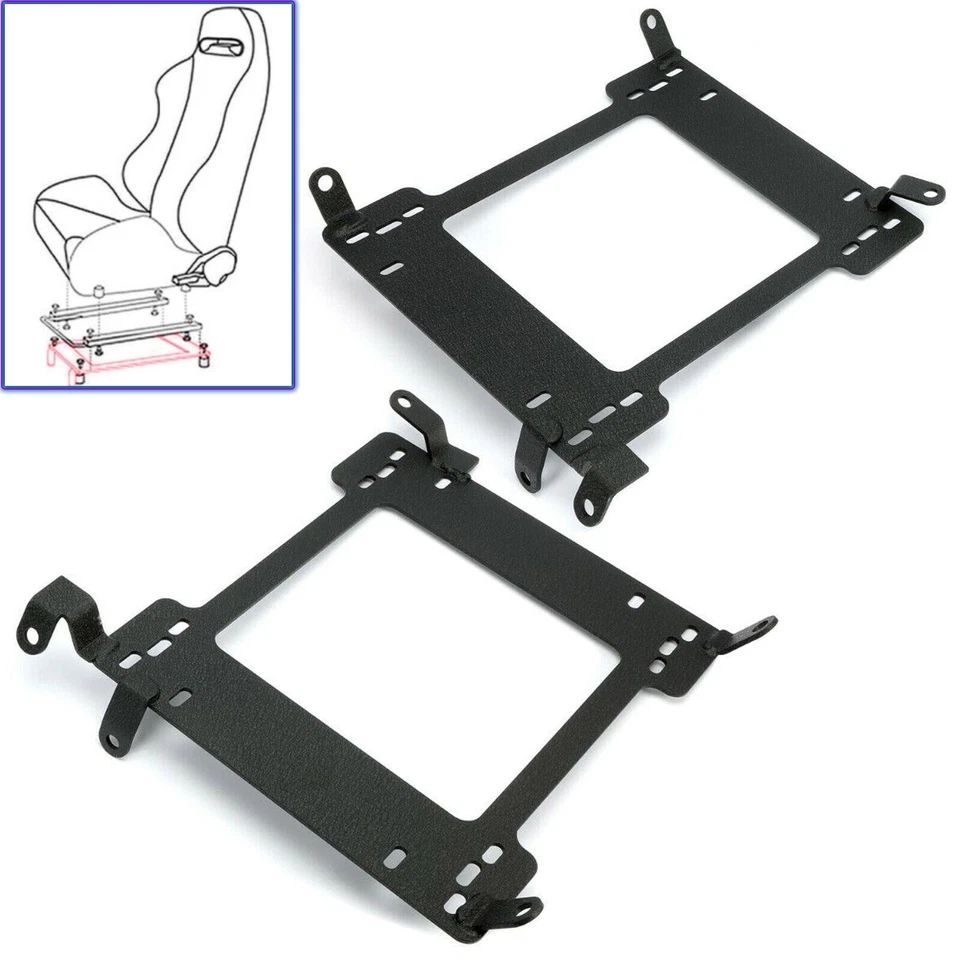 Racing Seats Base Bracket Adapter Rail Track For 1993-07 Subaru Impreza/WRX/STI - Image 1 of 4