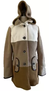 Susan Graver Damen Thermo Jacke Mantel XS S braun hellbraun Kapuze Freizeit Wochenende - Bild 1 von 12