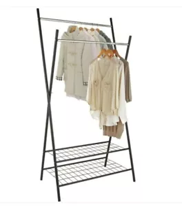 4 Argos X-frame black metal clothing racks - Picture 1 of 4