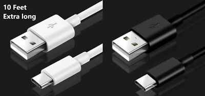 10FT USB-A to Type C USB-C Fast Charge Cable Cord Quick Charger Charging Sync - Image 1 of 3