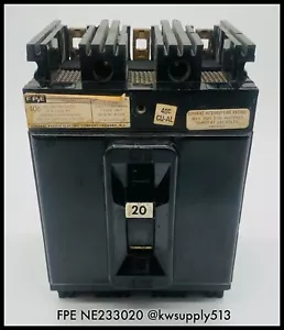 NE233020 ~ FPE NE233020 20A 240V 3P NE Type MCCB ~ Inspected/90 Day Warranty - Picture 1 of 5