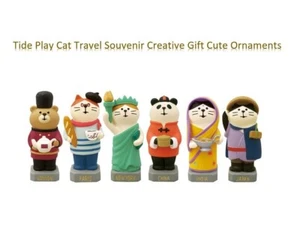 Miniature Scene Tide Cat Souvenir Ornaments Gift Cute Ornaments 6 pieces - Picture 1 of 6