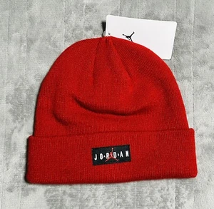 Youth Nike Air Jordan Knit Cuffed Beanie Jumpman Logo (size 8-20) - Picture 1 of 1