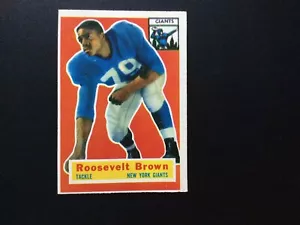 1956 Topps Football #41 Roosevelt Brown, New York Giants, HOF, Rookie, ExMt - Picture 1 of 2