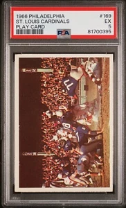 1966 Philadelphia Cardinals vs Giants #169 PSA 5 - Picture 1 of 2