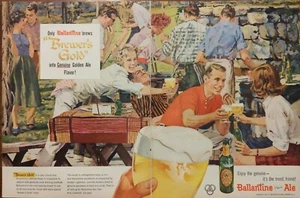 1957 Vintage Ballantine Ale XXX Druckanzeige, Brauer Gold - Bild 1 von 1