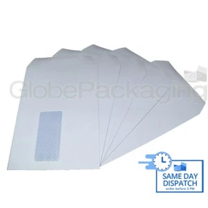 200 x C5/A5 WINDOW WHITE SELF SEAL ENVELOPES 90gsm - Picture 1 of 6