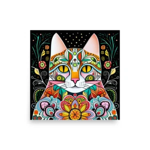 Cat Artwork v1 Paper Poster - Picture 1 of 6