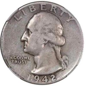 1942 D Quarter Dollars Silver Coinage NGC VF-30 D FS-801 - Picture 1 of 4