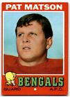 1971 Topps Pat Matson Rookie Cincinnati Bengals #72