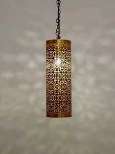 Lampada a sospensione marocchina ottone, lampada marocchina, lampada a sospensione lampada da soffitto marocchina - Foto 1 di 13