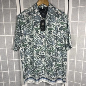 Camicia Ted Baker London abbottonata uomo media o 4 paisley floreale spiaggia nuova - Foto 1 di 7