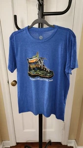 Yellowstone National Park Men’s Blue Short Sleeve T-Shirt Size L Made In USA - Picture 1 of 7
