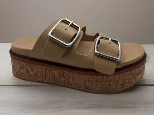 J/slides NYC Belinda 2 Correa Hebilla Cuero Plataforma En Arena Talla 6.5 Nuevo $168 - Imagen 1 de 9