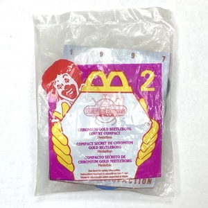 NEU 1996 McDonald’s BeetleBorgs CHROM GOLD COVERT COMPACT Happy Meal Spielzeug - Bild 1 von 2