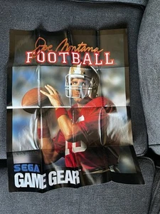 Sega Game Gear/Genesis Fold Open Brochure Catalog, Joe Montana Football Poster - Bild 1 von 4