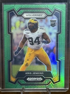 2024 Panini Prizm Draft Picks - Kris Jenkins #140 Green Prizm (RC) - Foto 1 di 4