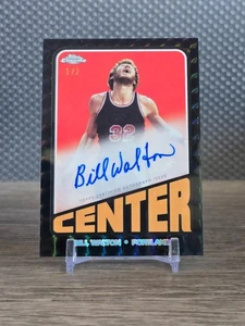 2024 Topps Chrome BILL WALTON auto /2 1972 black geometric refractor #TA-BW HOF - Picture 1 of 2