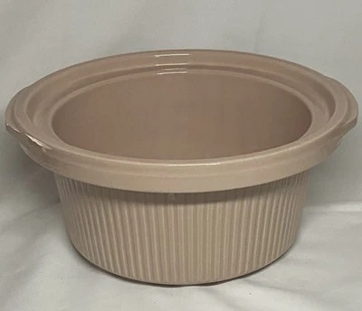 Original Crock Pot Rival 3355 5 cuartos de galón repuesto cuenco de cerámica inserto rosa Foto 1 de 4