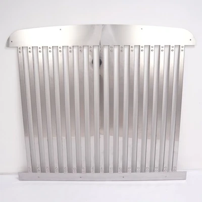 For Freightliner Classic/FLD120 Front Stainless Steel Louvered Grille Silvery - Image 1 of 4