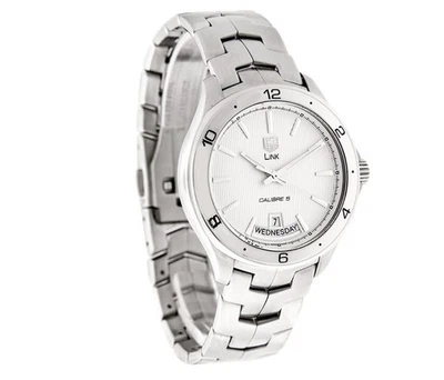 RELOJ SUIZO TAG HEUER AUTOMÁTICO DÍA/FECHA PLATEADO $3900 PARA HOMBRE WAT2011.BA0951 Foto 1 de 4