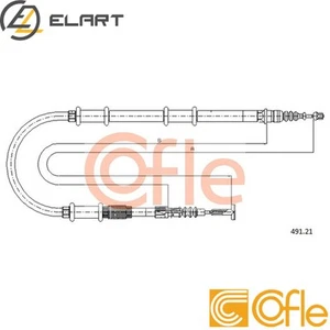 CABLE PARKING BRAKE 491.21 FOR FIAT MULTIPLA 182 B6.000 1.6L 186A9.000 1.9L 4cyl - Picture 1 of 7
