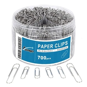 Paper Clips, 700 pcs Paper Clips Assorted Sizes, Large, Medium, Small #1 Meta... - Picture 1 of 8