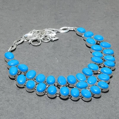 Collar de joyería de moda hecho a mano con piedras preciosas turquesa de la Bella Durmiente 18" SR 6025 Foto 1 de 4