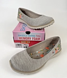 Skechers Flex Botanical Paradise Women's Shoes Taupe Size 8.5 Wide New In Box - Picture 1 of 13