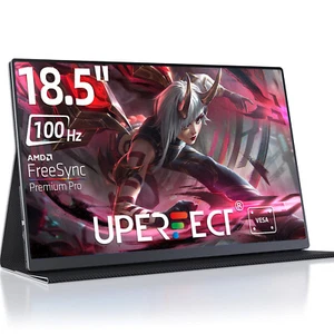 UPERFECT 100Hz Gaming Monitor 18.5" 1920x1080 USB-C Portable Monitor for PS Xbox - Picture 1 of 7