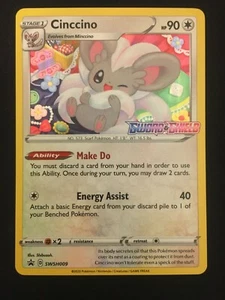 Pokémon Spada e Scudo Cinccino SWSH009 Pre-rilascio Olo Stella Nera Promo Nuovo - Foto 1 di 4
