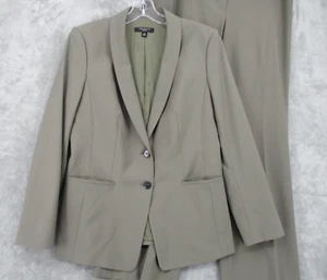 Ann Taylor Pant Suit 12 Petite Wool Blend Stretch Blazer Career Office Lined - Picture 1 of 19