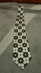 Cravatta Tino Cosma tie necktie vintage Flower rare brown beige - Imagen 1 de 2