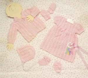 BABY LAYETTE birth to 6 months / 3ply - COPY baby knitting pattern - Picture 1 of 1