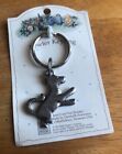 Classic Pooh Danforth Pewterers Hand Cast KEYRING Pewter Back New On Card Tigger