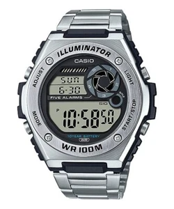 Casio Watch MWD-100HD-1AVDF Mens Duo 100m 10YR Battery RRP $149 - Picture 1 of 3