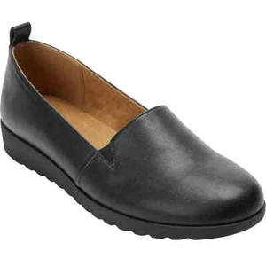 Comfortview Women's The June BLACK Slip On Flat Extra Wide Shoe Size 11 WW - NEW - Picture 1 of 7