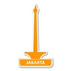 Autocollant vinyle pour ordinateur portable de voiture Jakarta Indonésie - TAILLE SÉLECTIONNÉE