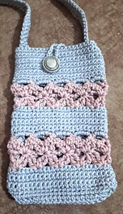 Crochet Handbag For Women, Girls Handmade Macrame Crossbody Poho Phone Bag Gift - Picture 1 of 8