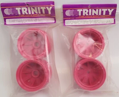 Vintage Trinity Pink Monster Truck Wheels, New In Bag Tamiya Blackfoot 7400 7401 - Image 1 of 4