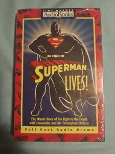 Audio Book Superman Lives Cassette Brand New Sealed 1993 Vintage Time Warner - Picture 1 of 5